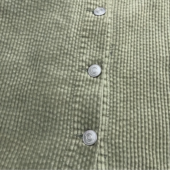 Sage Green Corduroy Button-Front Skirt Size Medium Zara Fall Academia Y2K - Picture 3 of 8
